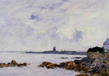 尤金 佈丹 Saintg-Vaast-la-Houghe, the Rocks and the Fort 尤金 佈丹 Saintg-Vaast-la-Houghe, the Rocks and the Fort